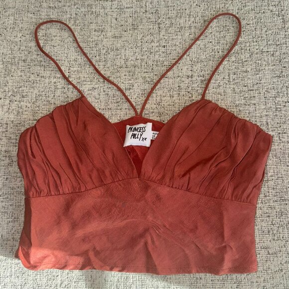 Princess Polly Tops - Princess Polly Jessa Rust Tank Top - Size 4